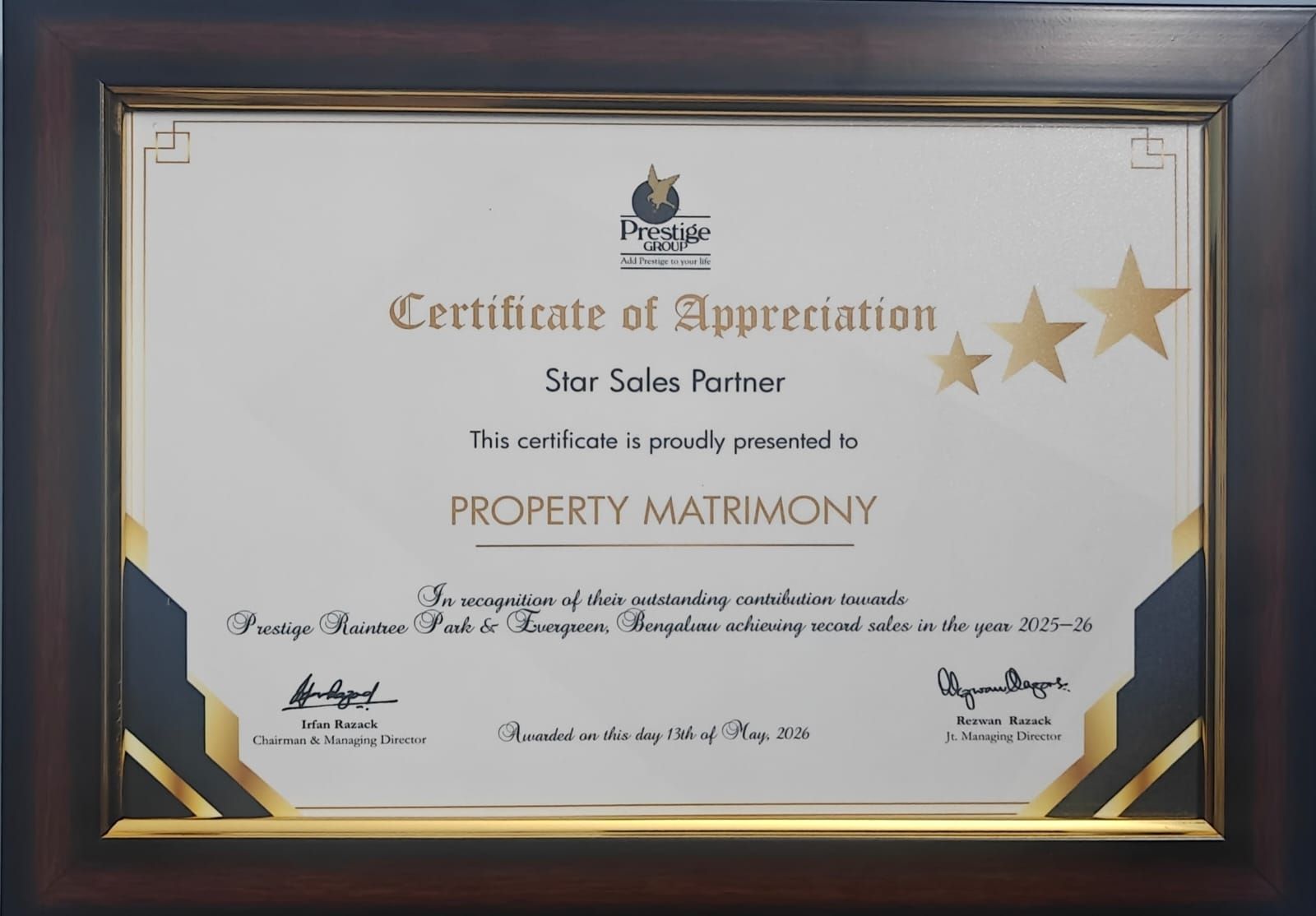 Property Matrimony award recognition 07